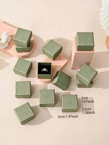 12件/組項鍊耳環戒指手鍊紙製禮品盒 緞帶包裝盒 婚禮裝飾盒 禮品盒 最低價產品供應 小企業用品 包裝盒 婚禮裝飾 婚禮 禮品盒 婚禮用品 - 條紋綠 - 查看 4