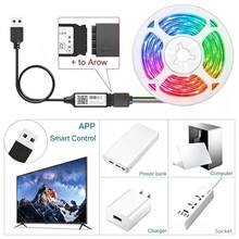 LED Strip Lights - USB RGB Strip Lights With TV LED Backlight, Glow LED Lights. Supports 24-Key APP Control, Suitable For Home, Bedroom, Christmas Parties, And Holiday Wall Decoration Night Light Illumination. - 24-key-aPP Control - View 10
