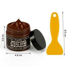 YXMX Wood Color Repair Paste (30g) With Scraper Spatula, Professional Furniture Scratch And Crack Filler Cream For Hardwood Floors, Doors And Cabinets - Brown + Board Brush - View 8