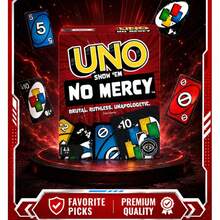 Splendor 1 Box UNO NO MERCY Special Edition Card Game, Suitable For Party Icebreaker, Teen Competitive Fun, Player Gift, Birthday, Christmas, Halloween Gift - Multicolor - View 1