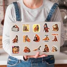 50 buah Stiker Punch Monkey untuk Skateboard, Casing Ponsel, Laptop, Kulkas, Koper, Pintu Kamar Tidur, Tablet, Buku Harian, Stiker Hadiah Belajar - Hitam - View 9