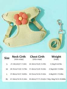 1 chiếc áo vest kèm dây xích cho thú cưng, phụ kiện chó hoạt hình 3D Teddy, dây dắt chó mèo đi dạo ngoài trời, đai yếm chống thoát - Nhiều màu - Xem 32
