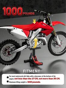 Off-Road Motorcycle Stand, 1000 Lbs Capacity, Hydraulic Motorcycle Lift Table, Adjustable Height, Perfect For Electric Off-Road Motorcycles, Small Motorcycles Maintenance And Repair Accessories. - A - View 8