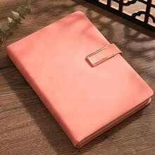 1pc Classic Vintage Notebook, A5 Size, PU Material, Personalized Soft Leather Cover, With Bookmark, Minimalist Portable, Suitable For Business Meetings, College Students, Love Diary, Study Supplies, Low-Key Luxury Notebook For Back To School, Christmas Gift - A5 - View 5