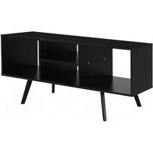 Mueble TV Barcelona Ideal para Salas Compactas y Pantallas Medianas Color Negro - Negro - Ver 4