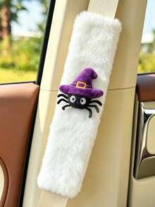 1pc/2pcs Car Seat Belt Pad Pumpkin Ghost Decoration Vehicle Seat Belt Protector Halloween Car Interior Decor Soft & Comfortable - A - View 10