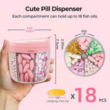 Latest Mini Portable Pill Box, Vitamin Storage Box, Anti-Confusion Opening Design For Easy Access, Travel Pill Bottle - View 5