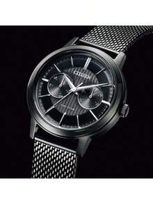 Citizen Men's Wristwatch, Japanese & Korean Style, -Drive Stainless Steel Case, BIP Strap, Date Display, Water Resistant, BU4034-82E - Black - View 2