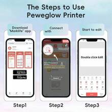 Marklife Handheld Thermal Label Printer, Portable Inkless Wireless Label Maker, APP Printing For IOS & Android, Suitable For Kitchen Jars, Home Closet Organization, School Name Labels, Office Files & Everyday Labeling Needs - Multicolor - View 6