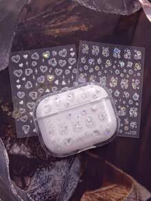 2 Styles Iridescent Heart Bubble Decorative Stickers, Luxury Laser Texture, Suitable For Water Bottles, Portable Containers, Refreshing The Appearance Of Objects And Adding Atmosphere - Decorative Stickers - View 2