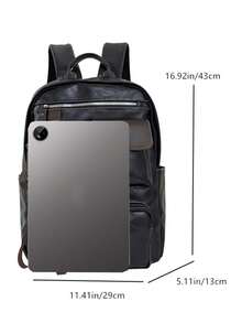 Large Capacity Multi-Pocket Business Casual Campus Backpack For College And High School Students, Laptop Outdoor Travel Backpack - Black - View 4