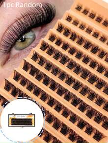 60pcs Reusable Natural Curly Eyelash Clusters DIY False Eyelashes Extension Fluffy Soft Comfortable - D - View 9