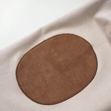 Men's Spring/Autumn Casual Fashion Versatile Colorblock Patchwork Stand Collar Pullover Sweatshirt - Khaki - View 5