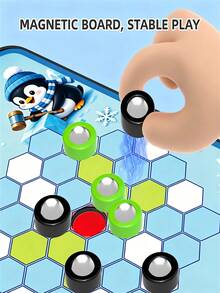 Children's Magnetic Curved Ball Magnetic Induction Chess Parent-Child Interactive Two-Player Competitive Board Game Toy - Multicolor - View 5
