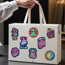 50pcs Neon Mental Health Stickers, Waterproof Vinyl Stickers, Suitable For Scrapbooking, Journaling, Decorating Laptops, Bumpers, Skateboards, Water Bottles, Computers, Phones. - Multicolor - View 9