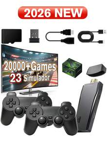 M8 Retro Wireless Game Console 64G, 20,000+ Built-In Games, TV Output, With Dual 2.4G Wireless Controllers - View 11