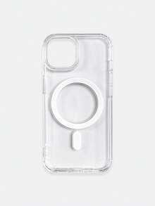 1pc 5-Style Optional Contrast Border Magnetic Large Window Transparent Phone Case, Ins Minimalist Phone Case, Built-In Magnetic Ring Supports Wireless Charging; Covers, A Style Transparent Border / B Style Light Pink Border / C Style Vibrant Orange Border / D Style Classic Black Border / E Style Light Gray Border, Raised Lens Full Coverage Anti-Drop Soft Shell, Minimalist Versatile Fashion Phone Case, Suitable For Personal Use, Birthday Gift Choice; Compatible With IPhone Case - Multicolor - View 112
