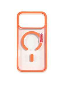 1pc 5-Style Optional Contrast Border Magnetic Large Window Transparent Phone Case, Ins Minimalist Phone Case, Built-In Magnetic Ring Supports Wireless Charging; Covers, A Style Transparent Border / B Style Light Pink Border / C Style Vibrant Orange Border / D Style Classic Black Border / E Style Light Gray Border, Raised Lens Full Coverage Anti-Drop Soft Shell, Minimalist Versatile Fashion Phone Case, Suitable For Personal Use, Birthday Gift Choice; Compatible With IPhone Case - Multicolor - View 23