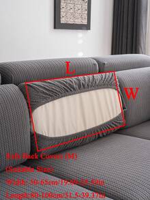 1pc Striped Jacquard Sofa Cover, All-Season Use, Non-Slip, Dust-Proof, Scratch-Resistant, Wear-Resistant, Soft And Delicate Texture, Semi-Cover Sofa Cover, Pet-Friendly, Suitable For 1/2/3/4-Seater And L-Shaped Sofas, Applicable For Living Room, Bedroom, Autumn/Winter Home Decor Sofa Cover - Dark Grey - View 12
