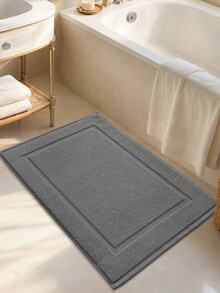 DAJIANG 1-Piece Dark Grey Classic Luxury Bathroom Mat/Towel Set - Absorbent Cotton Hotel Spa Shower/Bathtub Mat [Non-Bathroom Rug] Door Mat Kitchen Mat/Carpet Home Decor Holiday Decorations Room Entrance Rug Hallway Rug, Fall/Winter Bedroom Decor Fall Decor Rug, Halloween And Thanksgiving Decorations - Dark Grey - View 6