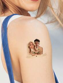 1/10/30/60/90/120/150入 定製婚禮派對臨時紋身貼紙 情侶臉部紋身 新娘婚前派對伴手禮 單身女郎派對 Until Death Do Us Part 情人節聖誕節感恩節新年 定製照片紋身 - 彩色 - 查看 3
