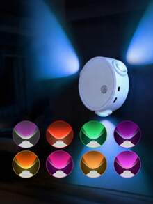 Multi-Color RGB Magnetic Wall Light, USB Rechargeable Motion Sensor LED Night Light, Multi-Light Synchronized Color Changing, Magnetic No-Drill Installation, Stairway Hallway Bedroom Ambient Decorative Lighting - One Size - View 4