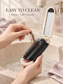 Everyday Hair Styling Tool Set With Curl Defining Brush, Foldable Mirror Brush, Rat Tail Comb, Edge Brush And Teasing Brush, Multi-Tool Hair Care Kit For Detangling, Smoothing, Parting, Root Volume, Ponytails, Buns And Wet Or Dry Styling At Home - Multicolor - View 3