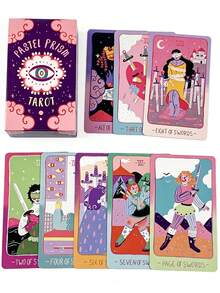 1 BoxPastel Prism Tarot 78 Cards A Divination Deck With Childlike Innocence And Fantasy Elements,Aesthetics Lover For Self-Healing - Multicolor - View 3