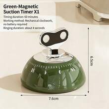1pc Kitchen Magnetic Mechanical Timer, Cooking Countdown Timer, Food Preparation Reminder, Battery-Free & Rechargeable Design, Visual Rotating Scale Display, Loud Alarm Reminder, Precise Minute Countdown, Magnetic Backplate For Easy Mounting, ABS Material Shell, Durable Lightweight Desktop Timing Tool, Suitable For Kitchen Baking, Cooking Meal Prep, Study Focus, Classroom Teaching, Home Daily Use, Office Reminders And More - Multicolor - View 10