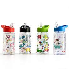 Colorful Cute Pattern Leak-Proof Transparent Straw Cup, Lightweight Adorable Daily Water Cup For Outdoor Camping And Picnic - Multicolor - View 1