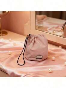 Multi‑Purpose Drawstring Storage Pouch Portable Travel Cosmetic & Jewelry Organizer Gift For Women Gucci Beauty Light‑Pink Drawstring Storage Pouch - Light Pink - View 2