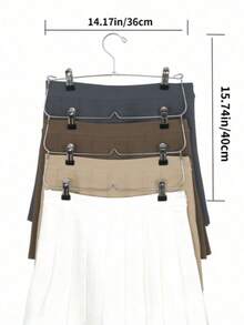 2/1pc White 4-Tier Foldable Clothes Hanger With Clips, Space-Saving Closet Storage Rack, Multi-Layer Metal Pants Rack For Skirts And Pants, Seamless Non-Slip Organizer For Multiple Underwear, Shorts, Skirts - Multicolor - View 11