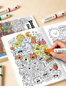 6 Books Doodle Line Art Coloring Books, Includes 3 Fine Tip Pens, Adult Leisure Doodle Art Books, Non-Bleeding Thick Paper Craft Supplies - Coloring Set - View 6