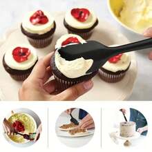 1pc Random Color Nordic Style Silicone Large Scraper, Large Size Kitchen Baking Tool, Kitchen Restaurant Butter Cake Tool, Catering Service Tool And Tableware - View 5