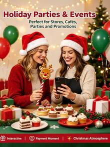 1pc 2D 3D Printed Magic Wand QR Code Payment, QR Code Payment Magic Wand Credit Card Magic Wand Christmas Magic Wand Digital Payment Christmas Tree Magic Wand, Convenient For Checkout, Contactless Payment Card Holder, Suitable For Christmas Card Payment Scenarios - A - View 6