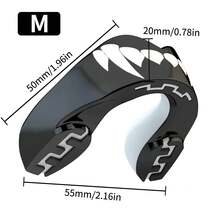 FIVING New Adult Boxing Combat Sanda Mouth Guard Silicone Mouthpiece Customizable Boxing Teeth Protector Sanda Mouthguard - Multicolor - View 15