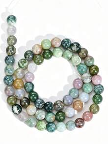 Yumfeel 1 Strand Natural Agate Loose Beads, Length 38cm/15 Inches, Size 4/6/8/10mm Smooth Round Beads, Suitable For DIY Necklace And Bracelet, Jewelry Making Material Spacer Beads - India Agate - View 12