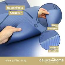 Yogamatte Gymnastikmatte I Phthalatfreie NBR Fitnessmatte Rutschfest mit Tragegurt I Sportmatte für Yoga & Pilates I Trainingsmatte mit Ausrichtungslinien - Blau - Übersicht 4