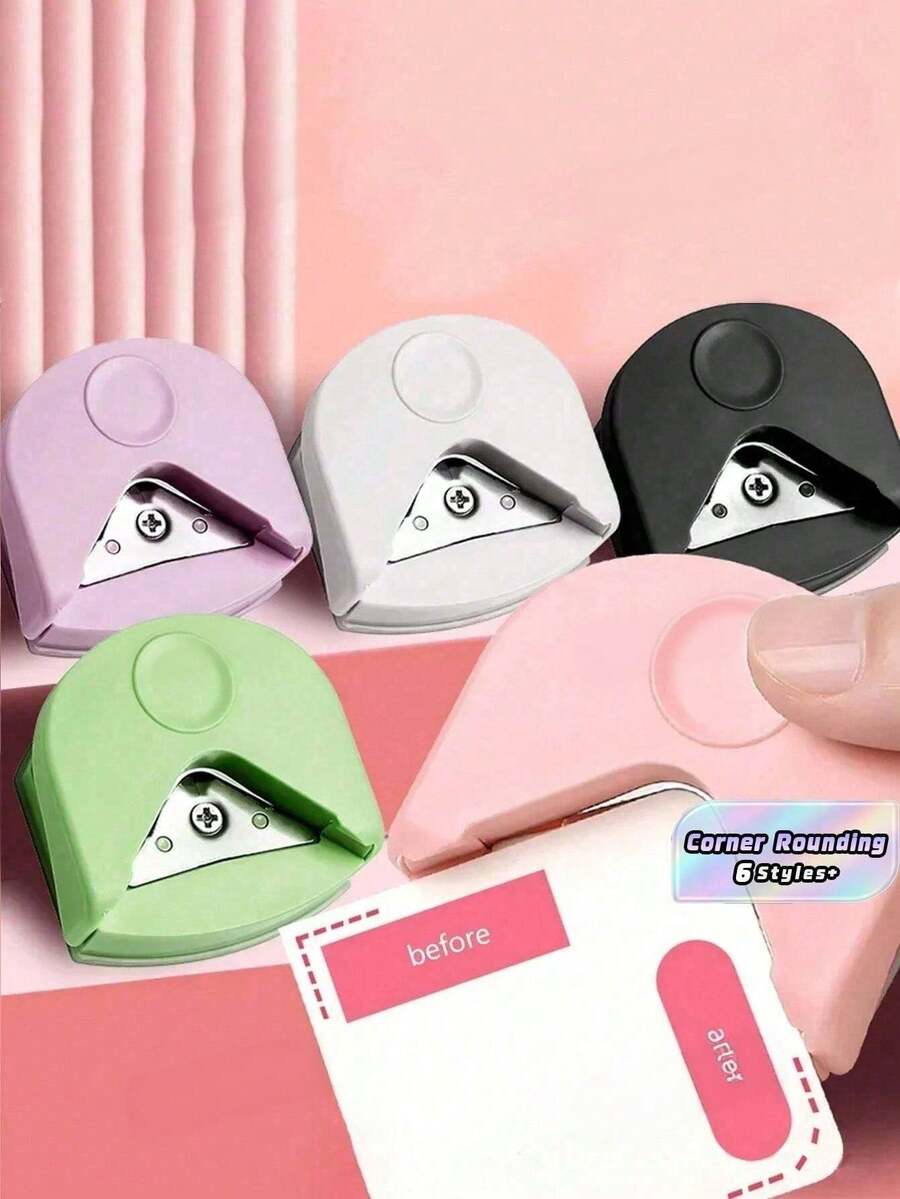 1 buah Alat Pemotong Sudut Bulat DIY R4 Chamfer, Pemotong Manual Kertas Foto dan Kartu untuk Sudut Siku dan Sudut Tajam Melengkung, Perlengkapan Sekolah - Berbagai gaya - View 1
