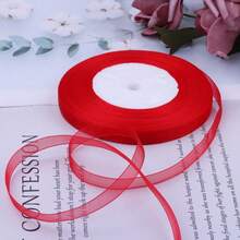 1 Roll 50 Yards 10mm Organza Ribbon, Suitable For Handmade Bows, Crafts, Weddings, Christmas Decorations, DIY Cards, Gift Wrapping - Pick Colors - View 6