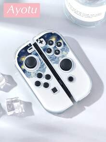 Ayotu Oil Painting Black Cat & Starry Sky Pattern Protective Case, Compatible With Switch, Compatible With New Switch 2 (2025)/Switch NS/Switch OLED, Can Be Installed On Dock Without Removing Protective Case, Universal Game Controller Protective Cover, Switch Game Accessories, Anti-Drop, Anti-Slip, Anti-Scratch, Fashionable And Beautiful, Suitable For Autumn/Christmas/Back To School/Winter And Other Occasions. - View 11