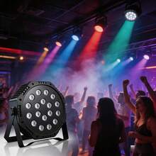 Smart LED Stage Light, RGB Par Light, 18 LED Bulb Stage Light, Party Light, Color Changing Stage Light With Remote Control, Wedding, Disco And Club Event Atmosphere Light - Single-color Lantern - View 2