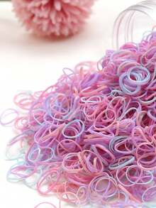 500pcs Girls Fashion Daily Decorative Minimalist Small Hair Ties, Suitable For Daily Matching - Multicolor - View 5