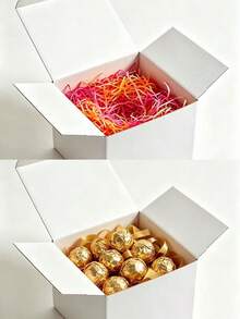 White Cardboard Gift Box With Lid, Multi-Purpose Holiday Decoration Box, Store Product Packaging Box, Suitable For Crafts, Party Favors, Bridesmaids/Groomsmen, Valentine's Day Gifts, Easy To Assemble - Multiple Styles - View 4