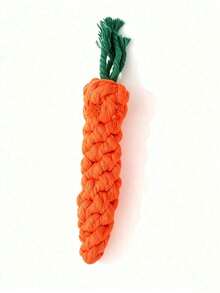 Durable Carrot-Shaped Dog Toy With Rope Knot - Interactive Teething Toy For Medium Dogs - Multicolor - View 11