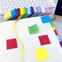 11 Mixed Color Sticky Note Pads (1100 Sheets), Creative Easy-Stick Notes, Suitable For Office, School And Student Use, Tearable Sticky Notes, Convenient For Students To Take Notes, Comes With Multi-Function Index Stickers, Stationery Supplies, Back To School Essentials (100 Sheets Per Pad) - Multi-color - View 7