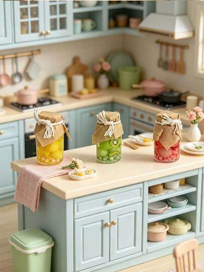 1 buah Botol Kaleng Buah Mini Realistis untuk Rumah Boneka, Aksesori Miniatur Rumah Boneka Mewah Skala 1:12, Kaleng Buah Tertutup Kertas Kraft yang Sangat Lucu dan Menggemaskan, Adegan Camilan Dapur Miniatur, Properti dan Dekorasi, Dekorasi Rumah Boneka Modis, Pengaturan Adegan Rumah Buatan Tangan DIY, Pengaturan Adegan Lembut dan Halus untuk Anak Perempuan, Properti Fotografi Latar Belakang Boneka, Pendamping Sempurna untuk Hadiah Ulang Tahun dan Natal