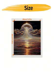 DIY Celestial Light Rays Over Radiant Cosmic Ocean (Frameless Or Framed 8x12 / 16x20 Inches) Paint By Numbers Kit (Acrylic) Arts & Crafts For Adult Beginners, Home Wall Decor, And Holiday Gifts - Sets - View 10