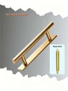 1pc Drill-Free Self-Adhesive Drawer Door Handle, Suitable For Furniture Cabinet Doors, Kitchen Cabinet Doors And Drawers. Can Be Used For Various Cabinets/Drawers/Storage Units. - Multicolor - View 17