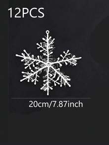 Christmas Snowflake Decorations - White Plastic Snowflakes, Suitable For Christmas Trees, Weddings And Window Decor, Ideal For Holiday And Party Celebrations, Create Christmas Atmosphere, Winter Essential - Multicolor - View 15